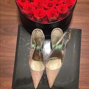 Dolce & Gabbana Gold Heels with Sleek Silhouette